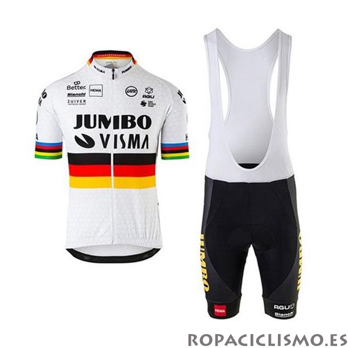 2020 Maillot Jumbo Visma Tirantes Mangas Cortas Campone Alemania